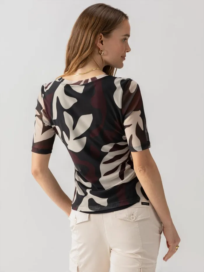 Sanctuary Clothing Tees and Tops Women Half Sleeve Perfect Mesh Tee Mineral Sanctuary Clothing Tees and Tops Women Half Sleeve Perfect Mesh Tee Mineral