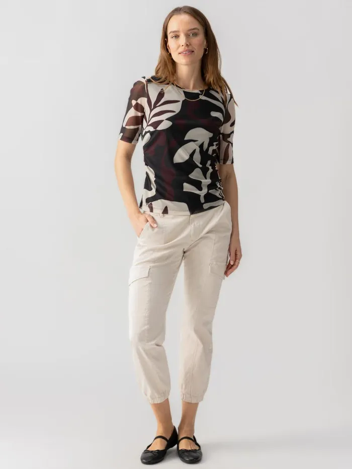 Sanctuary Clothing Tees and Tops Women Half Sleeve Perfect Mesh Tee Mineral Sanctuary Clothing Tees and Tops Women Half Sleeve Perfect Mesh Tee Mineral