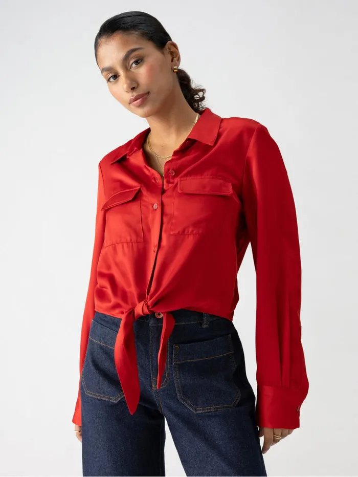Sanctuary Clothing Tees and Tops Women Lifetime Shirt Cherry Red
