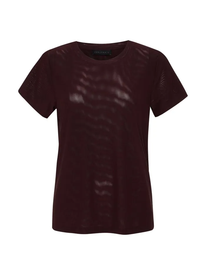 Sanctuary Clothing Tees and Tops Women Perfect Mesh Tee Dark Cherry Inclusive Collection Sanctuary Clothing Tees and Tops Women Perfect Mesh Tee Dark Cherry Inclusive Collection