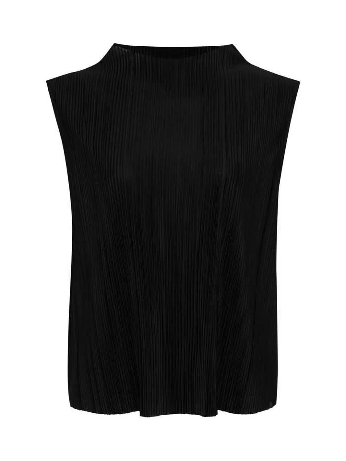 Sanctuary Clothing Tees and Tops Women Plisse Mock Neck Top Black Sanctuary Clothing Tees and Tops Women Plisse Mock Neck Top Black