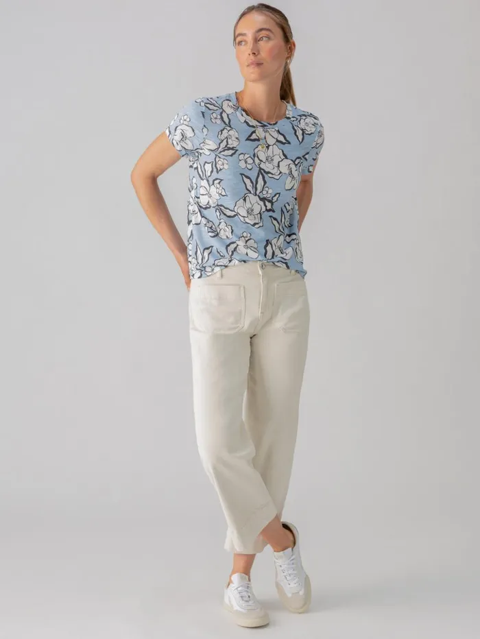 Sanctuary Clothing Tees and Tops Women The Perfect Tee Blue Bliss Floral Sanctuary Clothing Tees and Tops Women The Perfect Tee Blue Bliss Floral