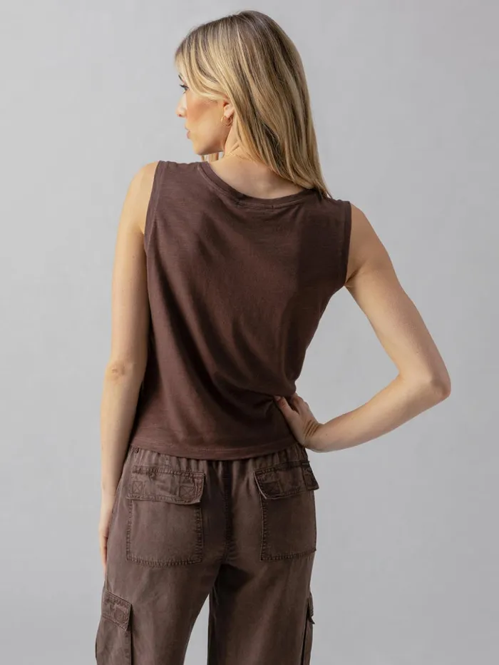 Sanctuary Clothing Tees and Tops Women Twisted Tank Mud Bath