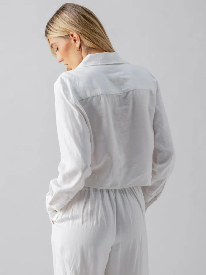 Sanctuary Clothing Tees and Tops Women Utility Pocket Shirt White