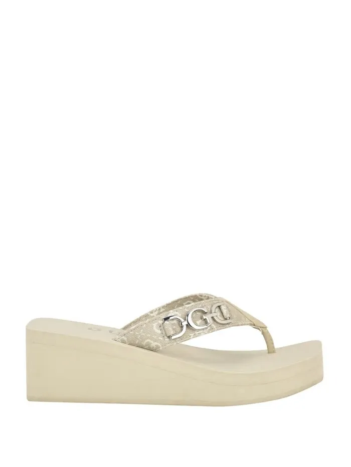 Sandals Edany Denim G Buckle Wedge Sandals Taupe 8211 GUESS Women Sandals Edany Denim G Buckle Wedge Sandals Taupe 8211 GUESS Women