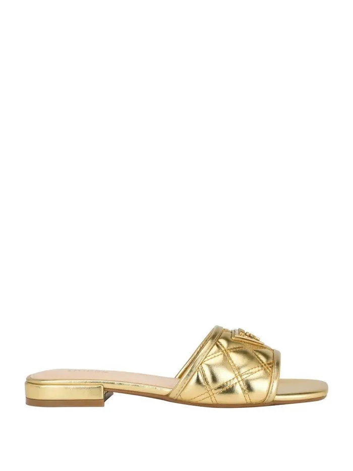 Sandals GUESS Women Tameli Icon Slide Sandals Gold Sandals GUESS Women Tameli Icon Slide Sandals Gold