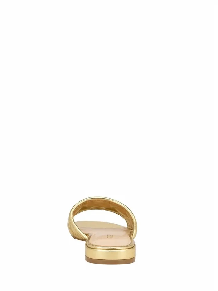 Sandals GUESS Women Tameli Icon Slide Sandals Gold Sandals GUESS Women Tameli Icon Slide Sandals Gold