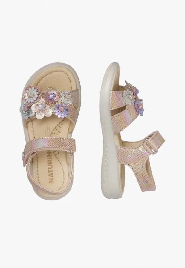 Sandals Kids Naturino NATURINO BRAHMA Silverpink