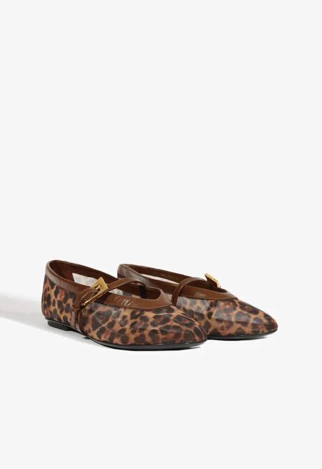 Schutz Shoes Ballerinas Sylvie Ballet Flat Animal Print 8211 Women