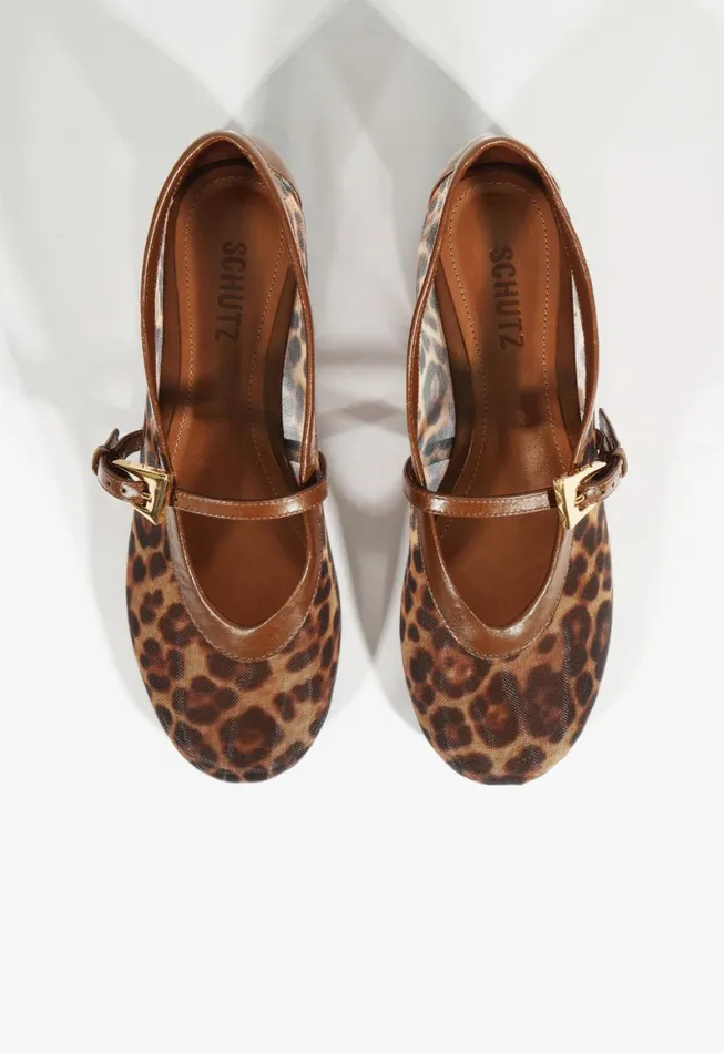 Schutz Shoes Ballerinas Sylvie Ballet Flat Animal Print 8211 Women