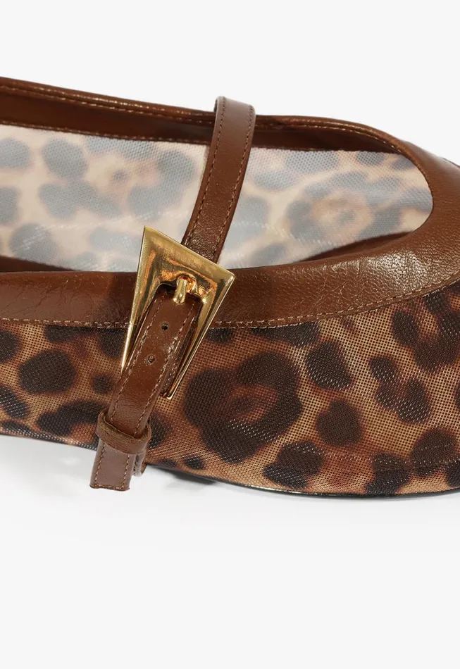 Schutz Shoes Ballerinas Sylvie Ballet Flat Animal Print 8211 Women