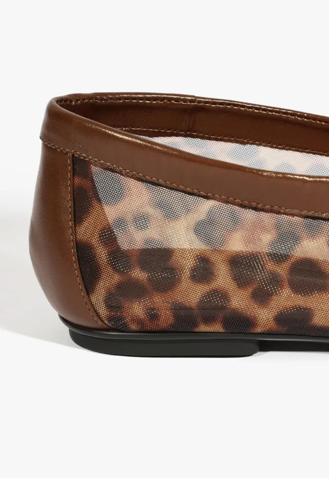 Schutz Shoes Ballerinas Sylvie Ballet Flat Animal Print 8211 Women