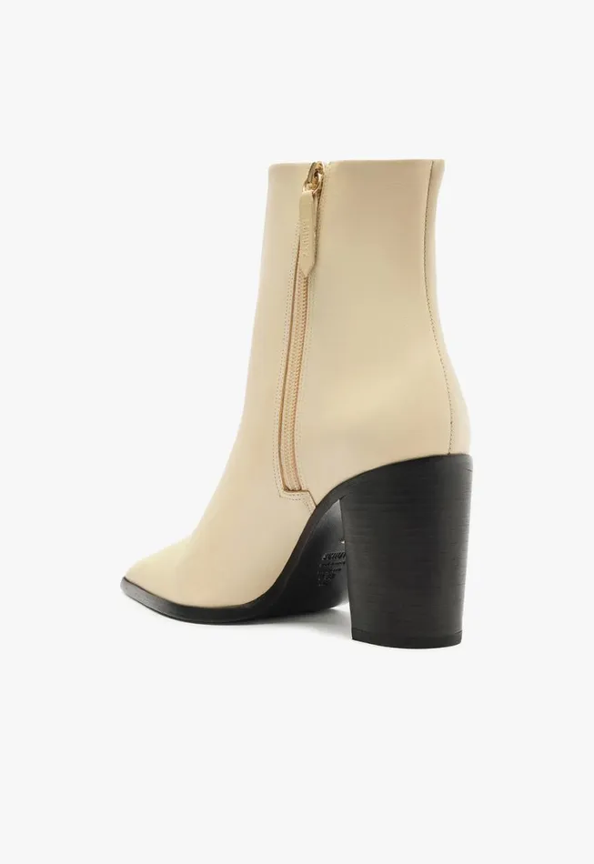 Schutz Shoes Booties Mikki Block Bootie Beige 8211 Women