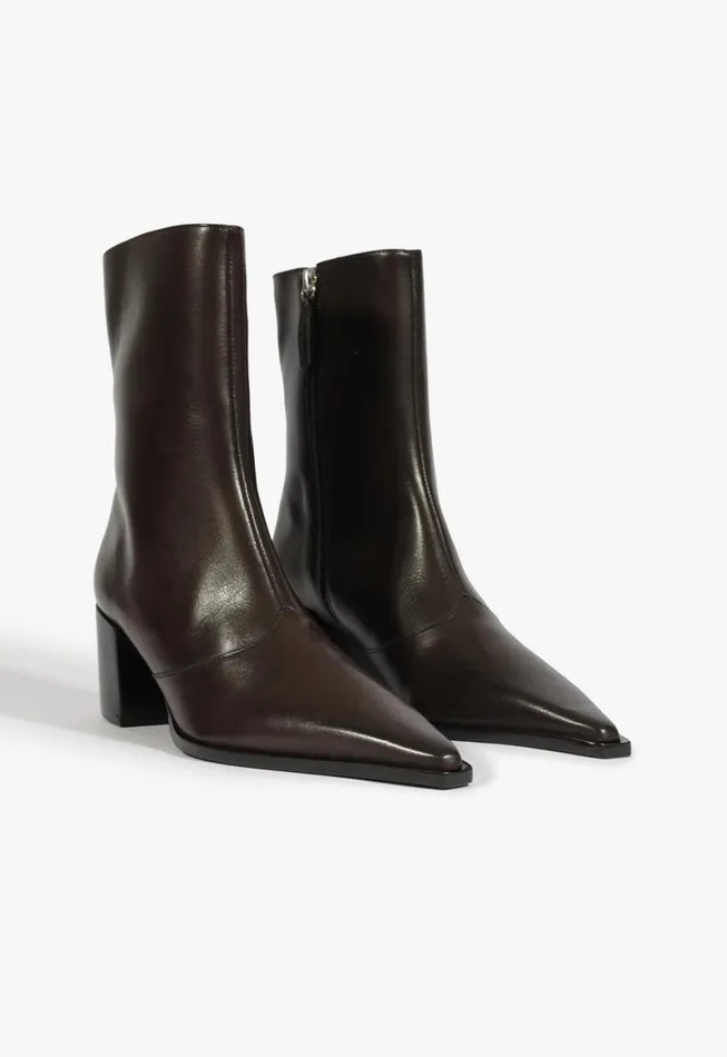 Schutz Shoes Booties Raffaela Mid Bootie Dark Brown 8211 Women