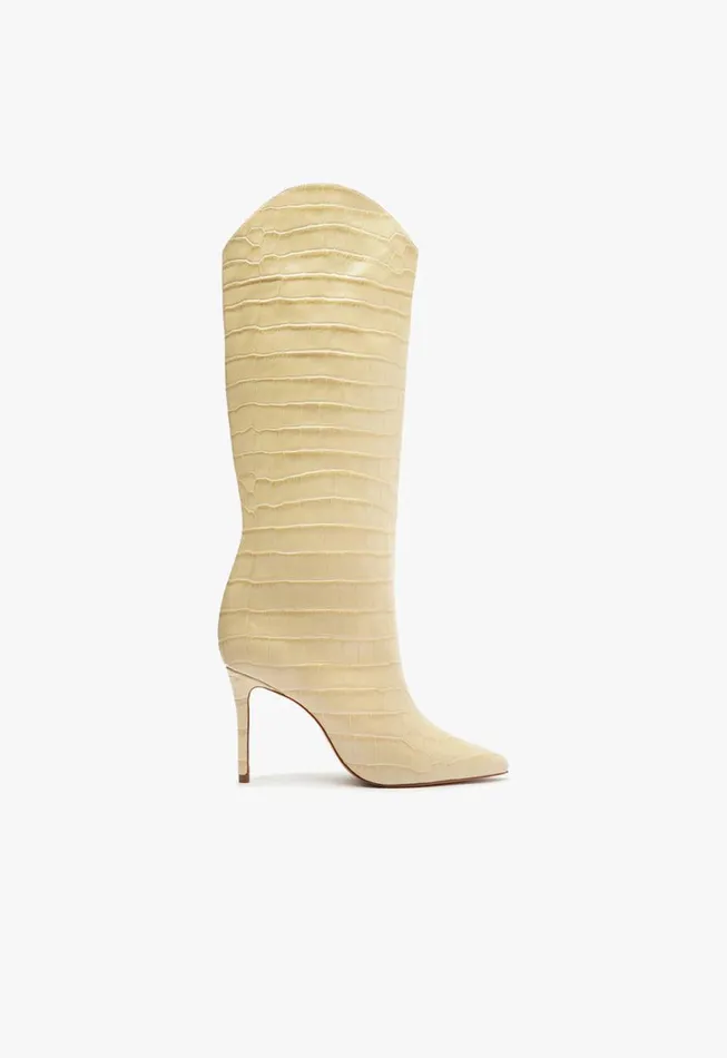 Schutz Shoes Boots Maryana Wide Boot Beige 8211 Women