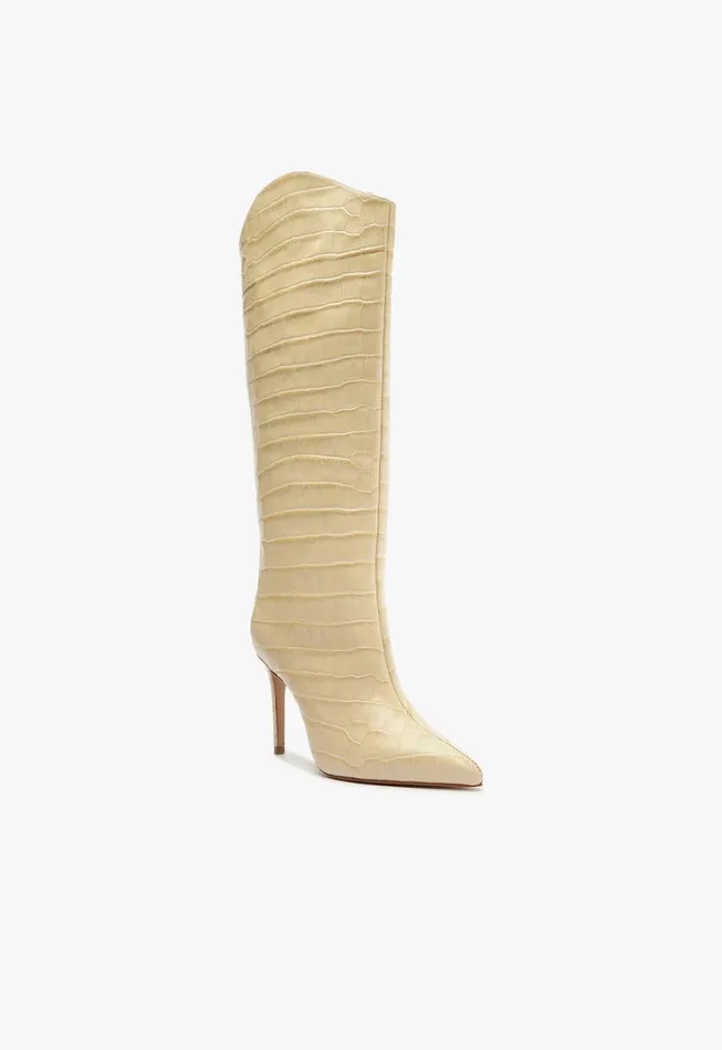 Schutz Shoes Boots Maryana Wide Boot Beige 8211 Women
