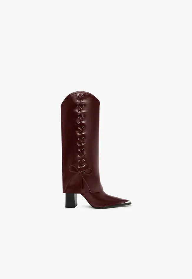 Schutz Shoes Boots Raffaela Cloak Eyelets Boot Brown 8211 Women