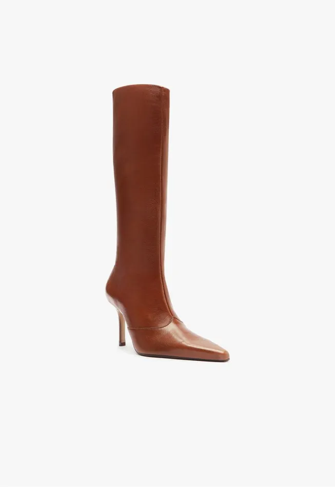 Schutz Shoes Boots Raffaela Up Stiletto Boot Brown 8211 Women