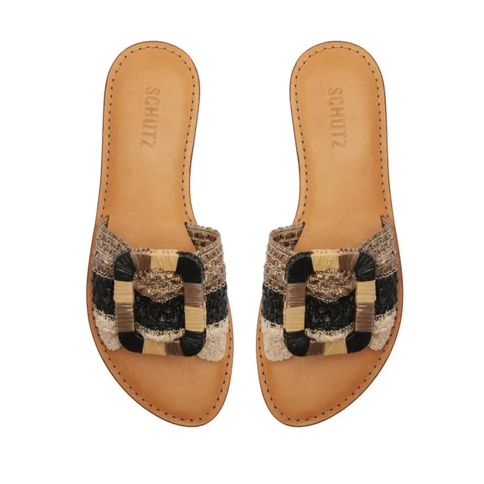 Schutz Shoes Flats Cinna Flat Sandal Gold 8211 Women