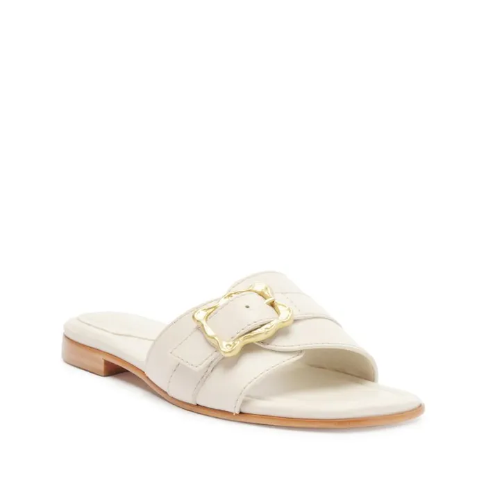 Schutz Shoes Flats Wavy Flat Sandal White 8211 Women