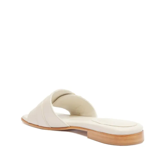 Schutz Shoes Flats Wavy Flat Sandal White 8211 Women