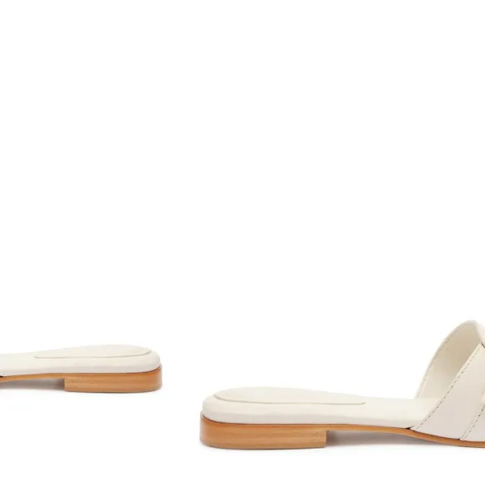 Schutz Shoes Flats Wavy Flat Sandal White 8211 Women