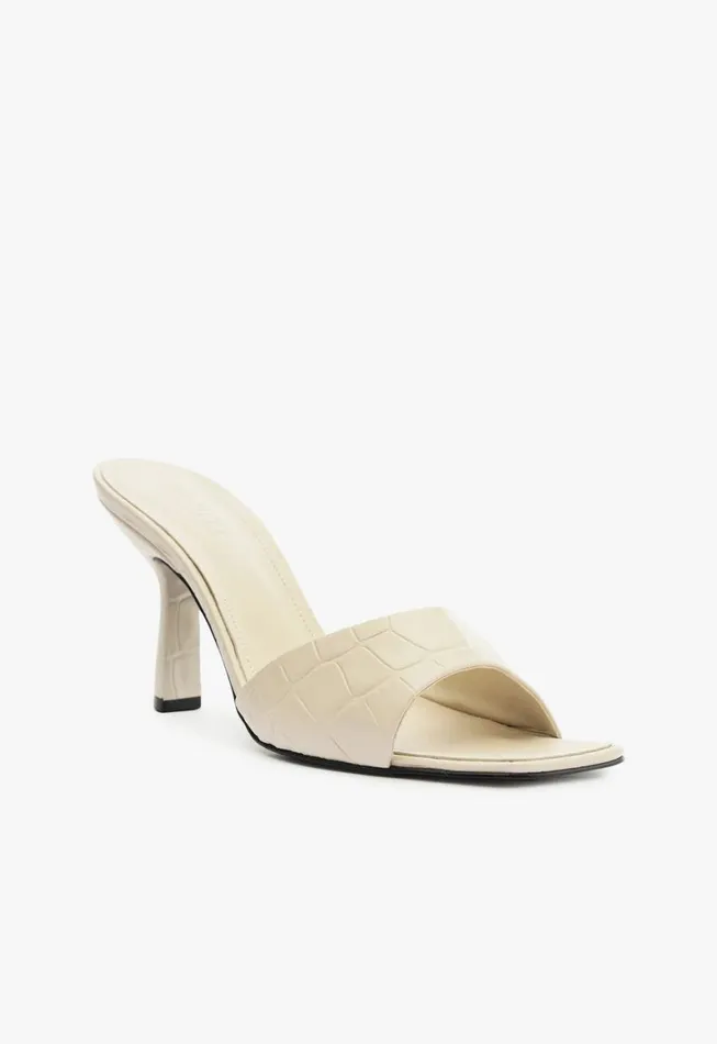 Schutz Shoes Mules Posseni Leather Sandal White 8211 Women