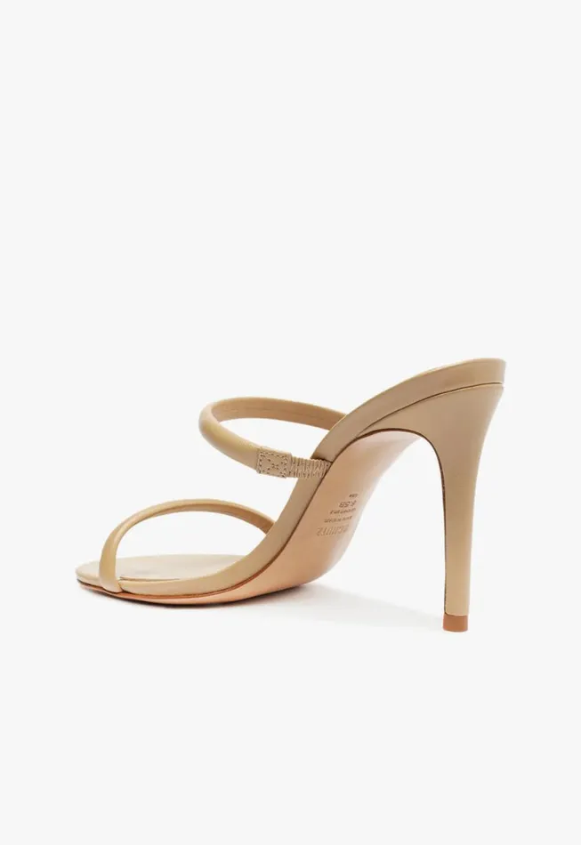 Schutz Shoes Mules Taliah Nappa Leather Sandal Light Beige 8211 Women