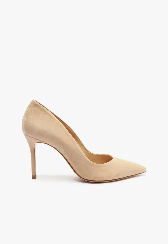 Schutz Shoes Pumps Lou Lo Suede Pump Honey Beige 8211 Women