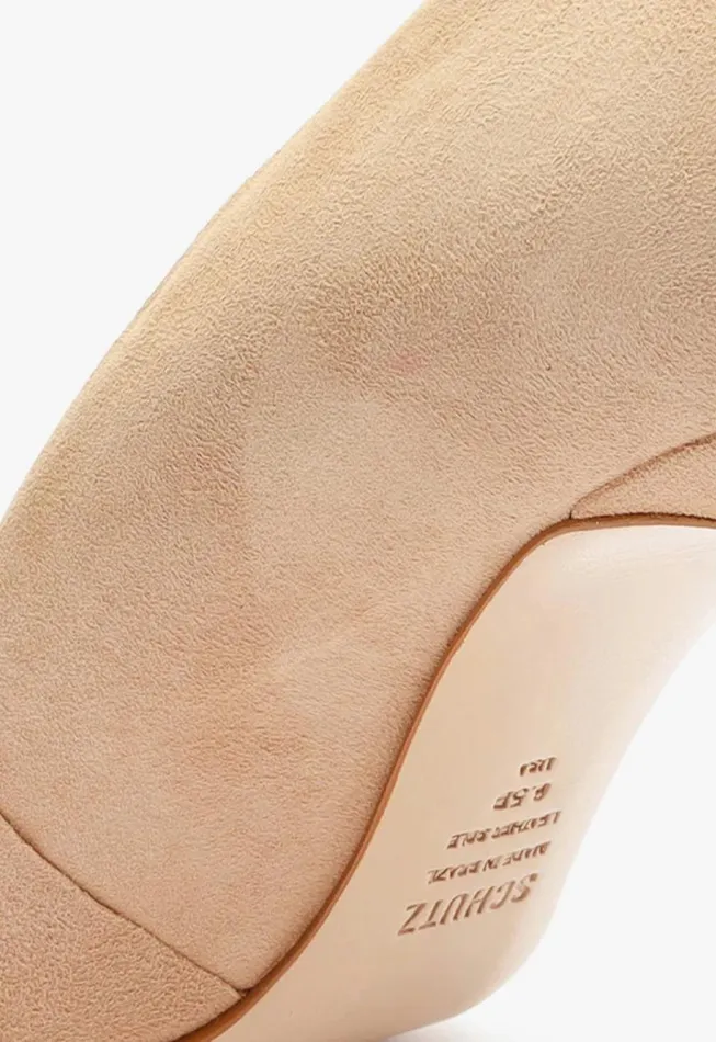 Schutz Shoes Pumps Lou Lo Suede Pump Honey Beige 8211 Women