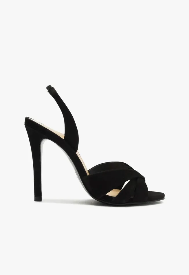 Schutz Shoes Slingbacks Keefa Sling Nubuck Sandal Black 8211 Women