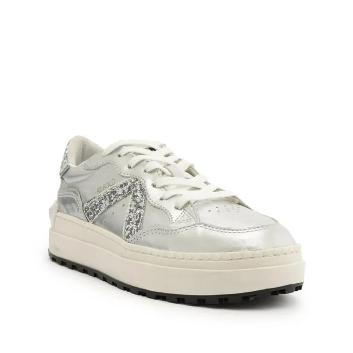 Schutz Shoes Sneakers STBOLD Leather Sneaker Silver 8211 Women