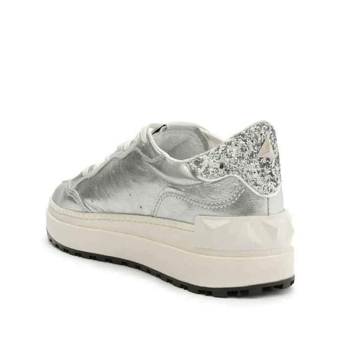 Schutz Shoes Sneakers STBOLD Leather Sneaker Silver 8211 Women