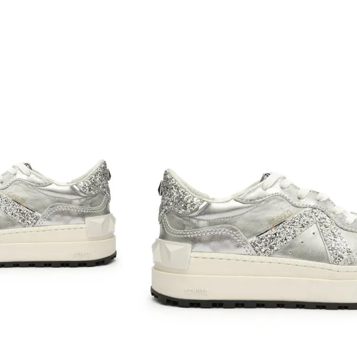 Schutz Shoes Sneakers STBOLD Leather Sneaker Silver 8211 Women