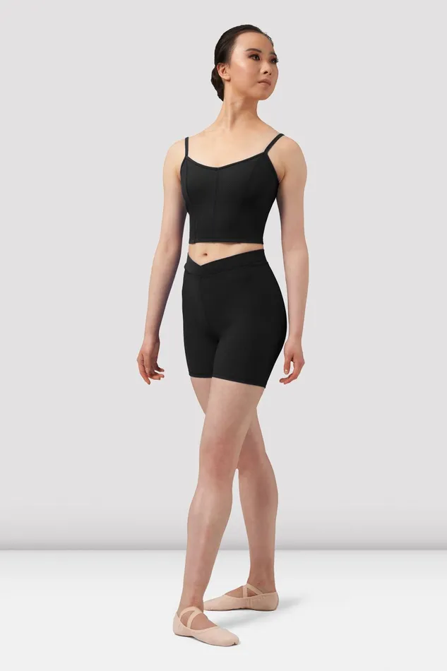 Separates Ladies Mirella Chevron Camisole Crop Top Black 8211 Bloch Adult