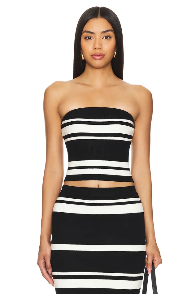 Seren Tube Top Black and White Women Lovers and Friends Tops