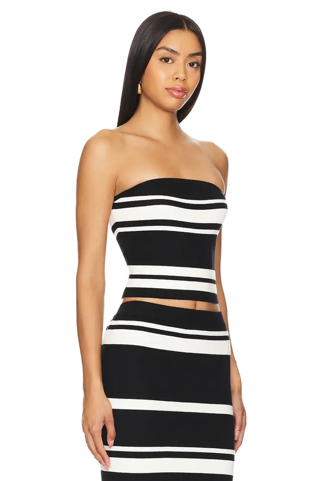 Seren Tube Top Black and White Women Lovers and Friends Tops Seren Tube Top Black and White Women Lovers and Friends Tops