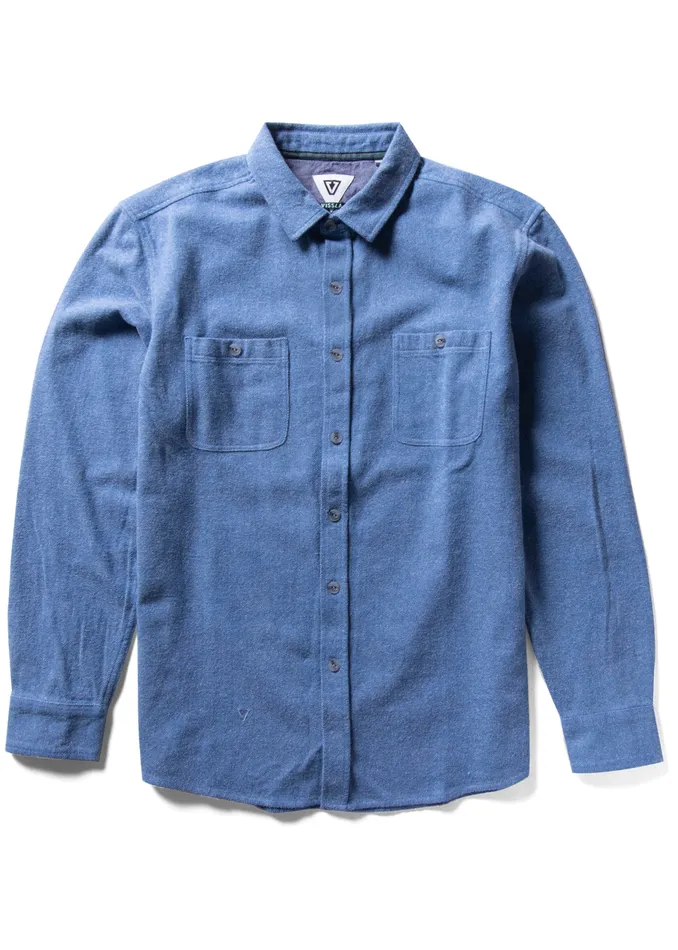Shaver Ls Flannel Atlantic Blue Men Shirts and Flannels Vissla