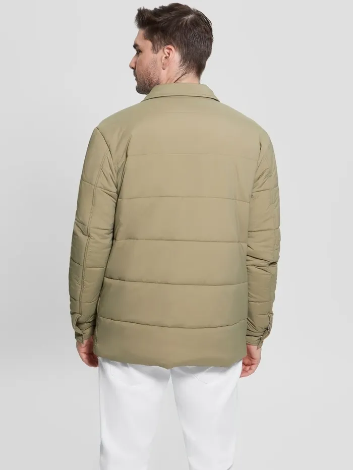 Shirts GUESS Men Eco Quilted Shacket Khaki Way