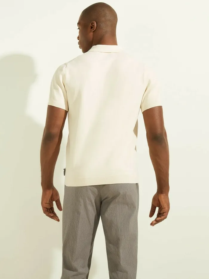 Shirts GUESS Men Formal Performance Sweater Polo Quicksand Shirts GUESS Men Formal Performance Sweater Polo Quicksand