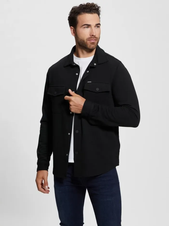 Shirts GUESS Men James Textured Shirt Black