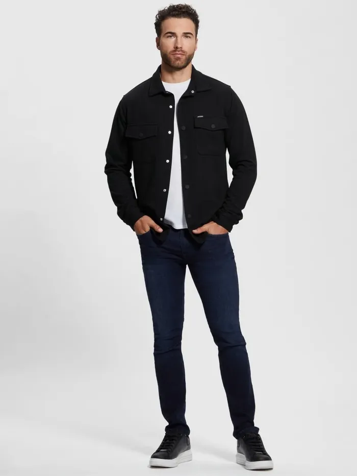 Shirts GUESS Men James Textured Shirt Black