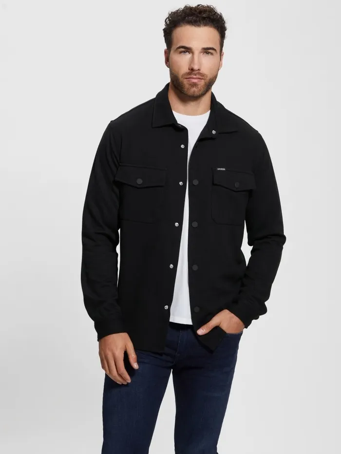 Shirts GUESS Men James Textured Shirt Black