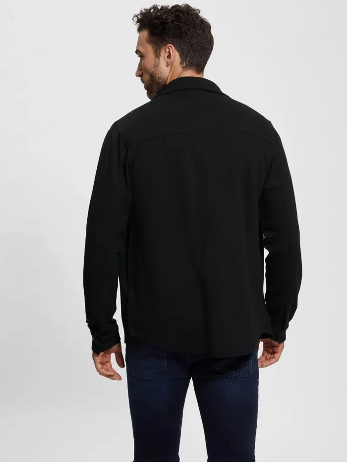 Shirts GUESS Men James Textured Shirt Black