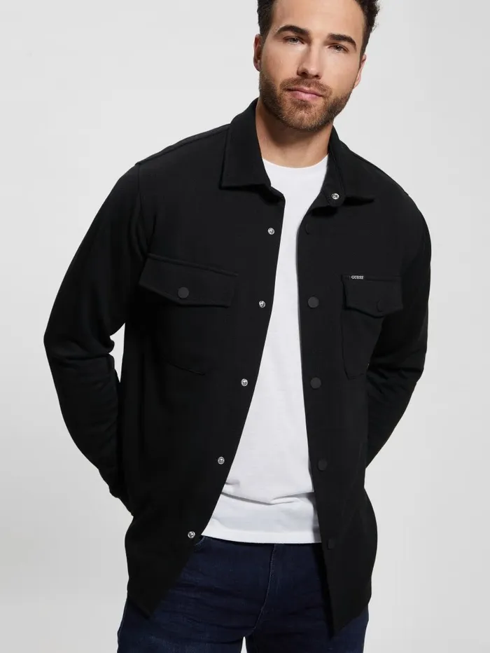 Shirts GUESS Men James Textured Shirt Black