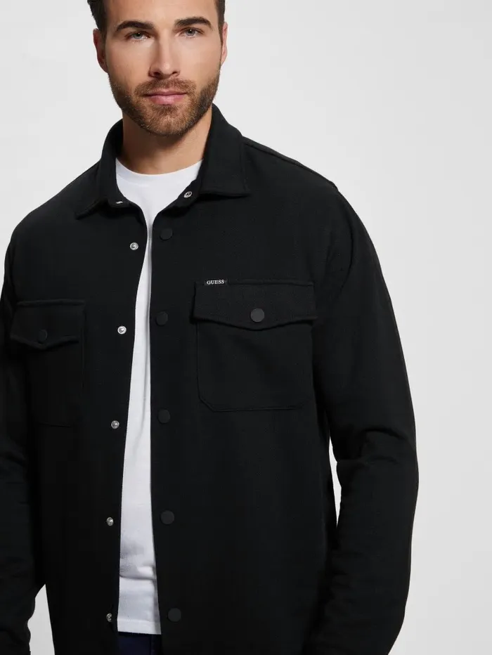 Shirts GUESS Men James Textured Shirt Black