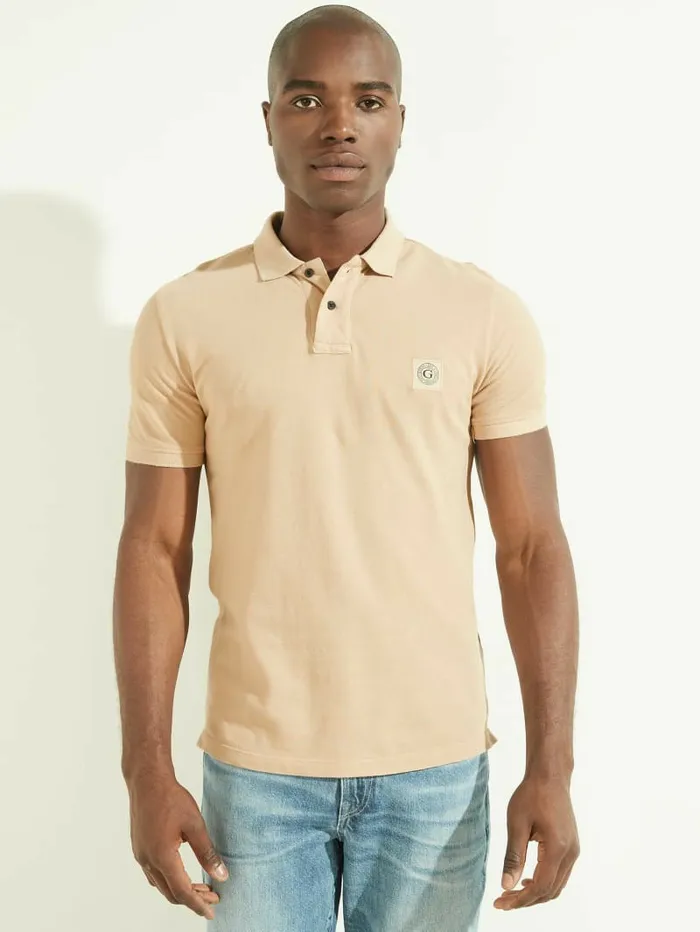 Shirts GUESS Men Washed Polo Pasadena Stone