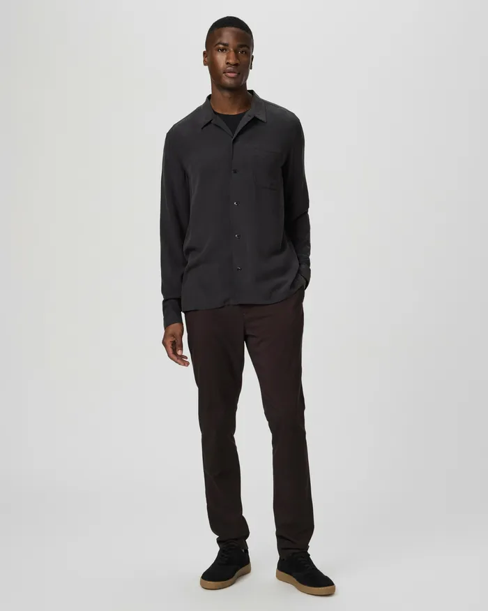 Shirts Icon Capsule Carnaby Button Up 8211 Bristol Black Silk 8211 PAIGE Men