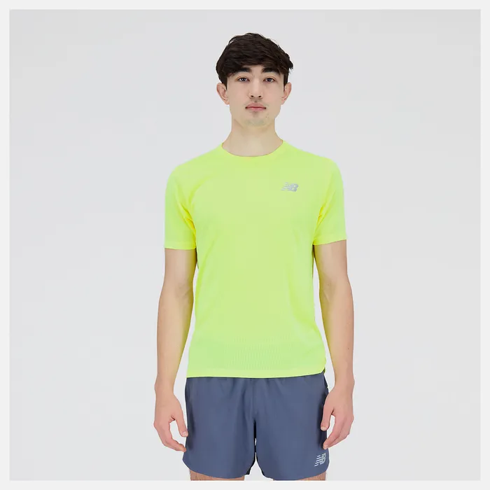 Shirts Impact Run Short Sleeve COSMIC PINEAPPLE HEATHER New Balance Men Shirts Impact Run Short Sleeve COSMIC PINEAPPLE HEATHER New Balance Men