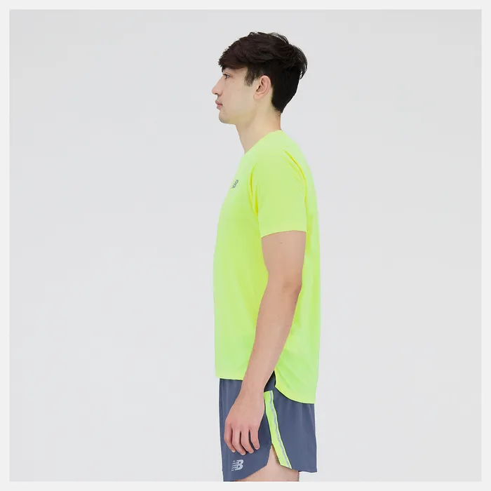 Shirts Impact Run Short Sleeve COSMIC PINEAPPLE HEATHER New Balance Men Shirts Impact Run Short Sleeve COSMIC PINEAPPLE HEATHER New Balance Men